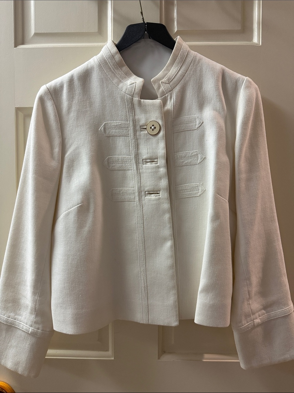 Lilly Pulitzer Ivory Military-Style Button Jacket